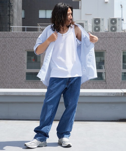 ROOPTOKYO（ループトウキョウ）の「ワッフル生地タンクトップ 無地 ノースリーブ 2026年 夏 夏服（タンクトップ・メンズ・ホワイト/ブラック・S/M/L）」の14枚目の写真
