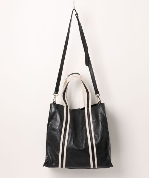 MARLON FIRENZE（マーロンフィレンツェ）の「Geralda  Pop Stripe Bag Laminate（トートバッグ・レディース・シルバー・ONE SIZE）」の3枚目の写真