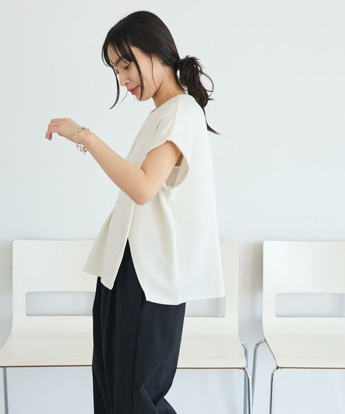 CRAFT STANDARD BOUTIQUE(クラフトスタンダードブティック)の「ライトダンボールタックプルオーバー(Tシャツ/カットソー・レディース・パープル/ネイビー/オフホワイト・FREE)」の11枚目の写真