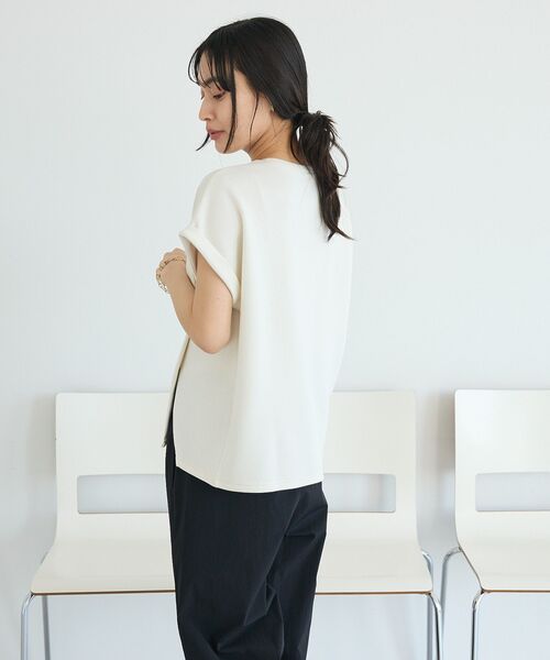CRAFT STANDARD BOUTIQUE(クラフトスタンダードブティック)の「ライトダンボールタックプルオーバー(Tシャツ/カットソー・レディース・パープル/ネイビー/オフホワイト・FREE)」の12枚目の写真