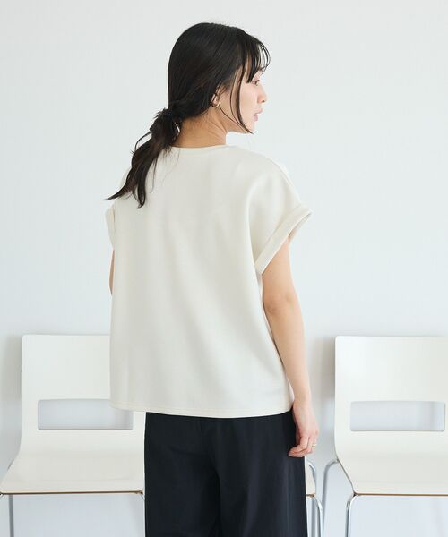 CRAFT STANDARD BOUTIQUE(クラフトスタンダードブティック)の「ライトダンボールタックプルオーバー(Tシャツ/カットソー・レディース・パープル/ネイビー/オフホワイト・FREE)」の13枚目の写真