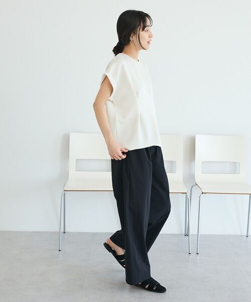 CRAFT STANDARD BOUTIQUE(クラフトスタンダードブティック)の「ライトダンボールタックプルオーバー(Tシャツ/カットソー・レディース・パープル/ネイビー/オフホワイト・FREE)」の15枚目の写真