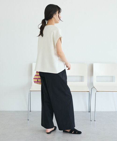 CRAFT STANDARD BOUTIQUE(クラフトスタンダードブティック)の「ライトダンボールタックプルオーバー(Tシャツ/カットソー・レディース・パープル/ネイビー/オフホワイト・FREE)」の16枚目の写真