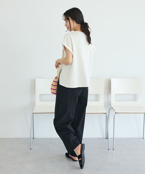 CRAFT STANDARD BOUTIQUE(クラフトスタンダードブティック)の「ライトダンボールタックプルオーバー(Tシャツ/カットソー・レディース・パープル/ネイビー/オフホワイト・FREE)」の17枚目の写真