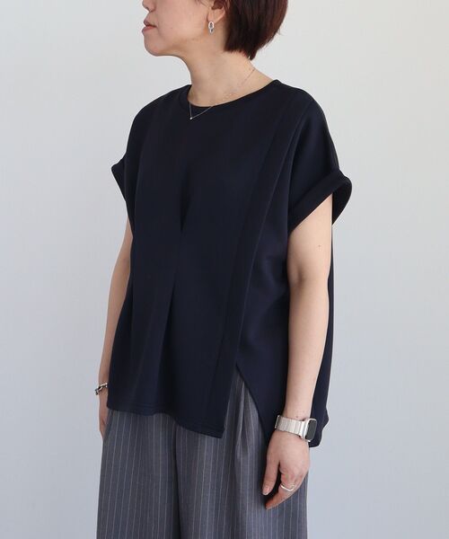 CRAFT STANDARD BOUTIQUE(クラフトスタンダードブティック)の「ライトダンボールタックプルオーバー(Tシャツ/カットソー・レディース・パープル/ネイビー/オフホワイト・FREE)」の18枚目の写真