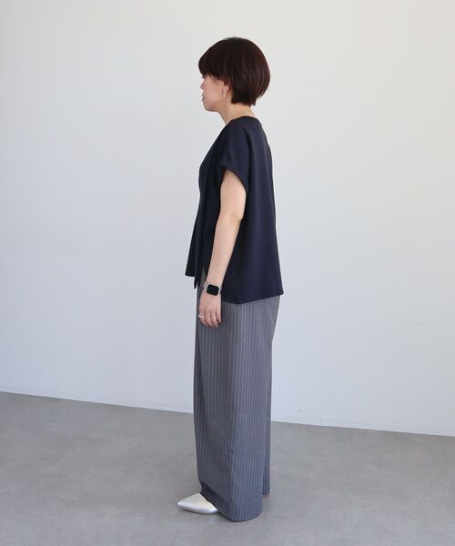 CRAFT STANDARD BOUTIQUE(クラフトスタンダードブティック)の「ライトダンボールタックプルオーバー(Tシャツ/カットソー・レディース・パープル/ネイビー/オフホワイト・FREE)」の22枚目の写真