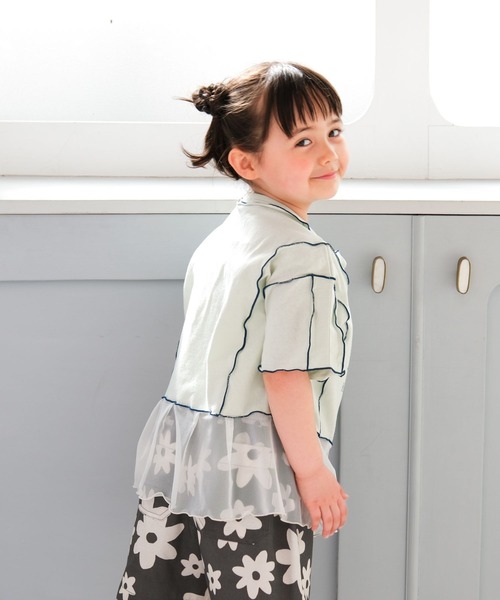 LEPSIM(レプシィム)の「【KIDS】ロゴメロウ裾レイヤーTSS 670936(Tシャツ/カットソー・キッズ・ライトグリーン/チャコールグレー・140/130/120)」の14枚目の写真