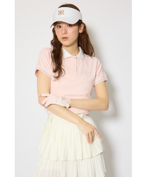 RIENDA GOLF 一部店舗・WEB限定】ラインコンパクトポロトップス（T