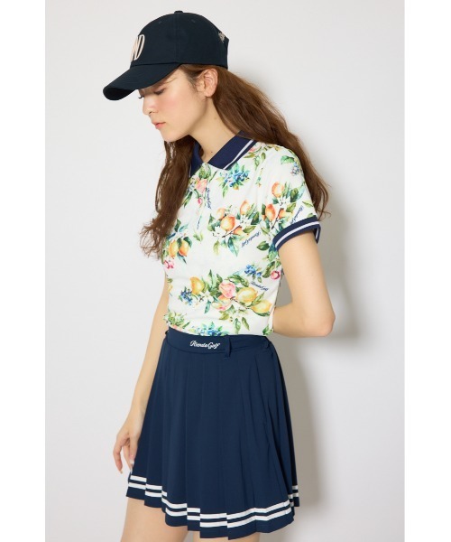 RIENDA GOLF(リエンダゴルフ)の「【RIENDA GOLF 一部店舗・WEB限定】ラインコンパクトポロトップス(Tシャツ/カットソー・レディース・ピンク/ホワイト系その他/ブラック系その他・MEDIUM/SMALL)」の7枚目の写真