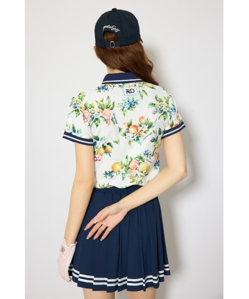 RIENDA GOLF(リエンダゴルフ)の「【RIENDA GOLF 一部店舗・WEB限定】ラインコンパクトポロトップス(Tシャツ/カットソー・レディース・ピンク/ホワイト系その他/ブラック系その他・MEDIUM/SMALL)」の8枚目の写真