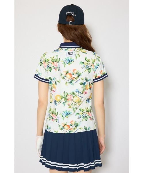 RIENDA GOLF(リエンダゴルフ)の「【RIENDA GOLF 一部店舗・WEB限定】ラインコンパクトポロトップス(Tシャツ/カットソー・レディース・ピンク/ホワイト系その他/ブラック系その他・MEDIUM/SMALL)」の11枚目の写真