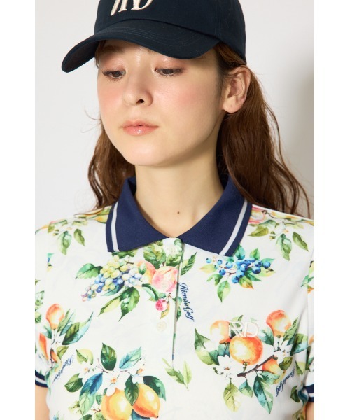RIENDA GOLF(リエンダゴルフ)の「【RIENDA GOLF 一部店舗・WEB限定】ラインコンパクトポロトップス(Tシャツ/カットソー・レディース・ピンク/ホワイト系その他/ブラック系その他・MEDIUM/SMALL)」の12枚目の写真