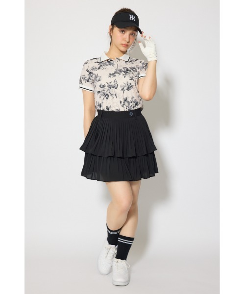 RIENDA GOLF(リエンダゴルフ)の「【RIENDA GOLF 一部店舗・WEB限定】ラインコンパクトポロトップス(Tシャツ/カットソー・レディース・ピンク/ホワイト系その他/ブラック系その他・MEDIUM/SMALL)」の17枚目の写真