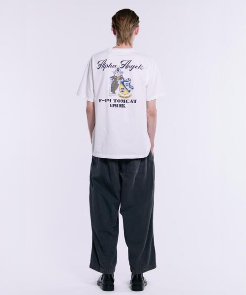 Alpha Industries(アルファインダストリーズ)の「【日本限定】Alpha Industries/アルファ インダストリーズ/F‐14 TOMCAT T‐SHIRT/エフ フォーティー トムキャット Tシャツ(Tシャツ/カットソー・メンズ・ホワイト系2/ブラック/オリーブ系・M/2XL/XL/S/L)」の6枚目の写真