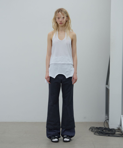 LCDC TM（エルシーディーシーティーエム）の「LAYERED HEM STRING PANTS (DARK NAVY)（その他パンツ・レディース・その他・MEDIUM/SMALL）」の9枚目の写真