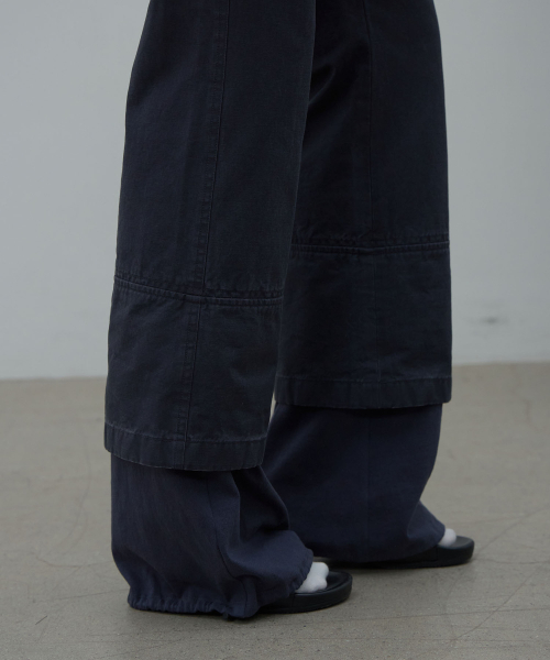 LCDC TM（エルシーディーシーティーエム）の「LAYERED HEM STRING PANTS (DARK NAVY)（その他パンツ・レディース・その他・MEDIUM/SMALL）」の2枚目の写真