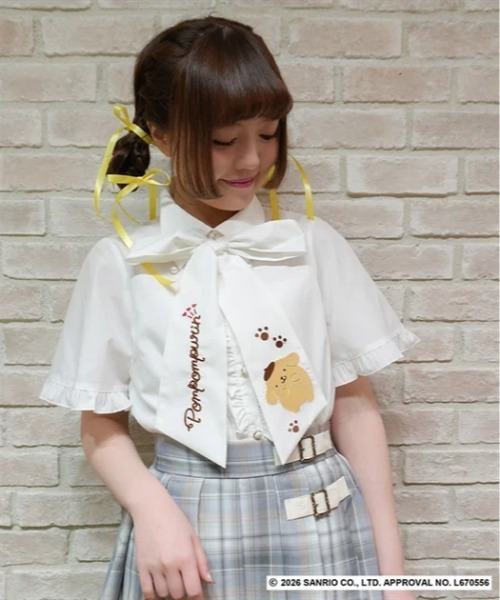axes femme（アクシーズファム）の「ポムポムプリン／ブラウス（シャツ/ブラウス・レディース・イエロー/ホワイト・FREE）」の10枚目の写真