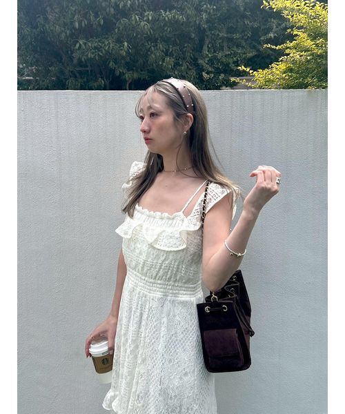 LILY BROWN(リリーブラウン)の「パッチワークレースワンピース(ワンピース・レディース・オレンジ/ホワイト/ブラック・1/0)」の19枚目の写真