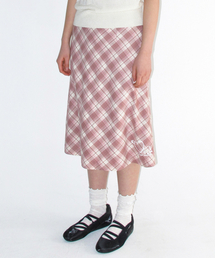 GRACE FLARED MIDI SKIRT PINK