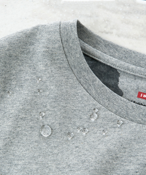 B.C STOCK(ベーセーストック)の「【汗染み防止】SWEATPROOF クルーネックTシャツ(Tシャツ/カットソー・メンズ・チャコールグレー/グレー/ホワイト/ネイビー・SMALL/MEDIUM/LARGE)」の5枚目の写真