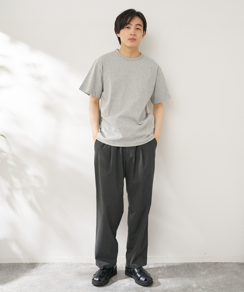 B.C STOCK(ベーセーストック)の「【汗染み防止】SWEATPROOF クルーネックTシャツ(Tシャツ/カットソー・メンズ・チャコールグレー/グレー/ホワイト/ネイビー・SMALL/MEDIUM/LARGE)」の22枚目の写真