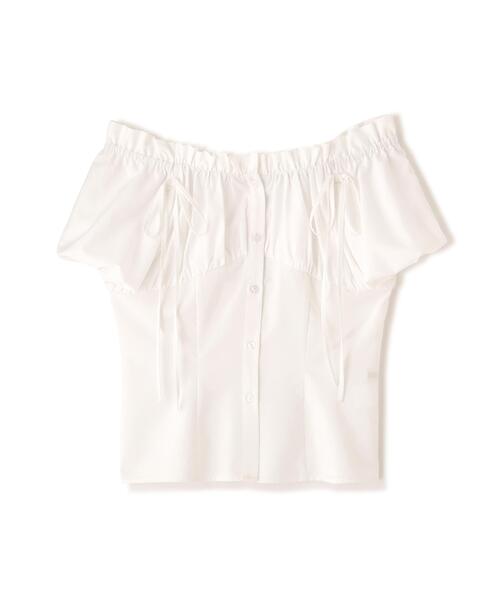 PROPORTION BODY DRESSING(プロポーションボディドレッシング)の「オフショルリボンブラウス / 1216210503(シャツ/ブラウス・レディース・ホワイト/ピンク/ブラック・FREE)」の7枚目の写真