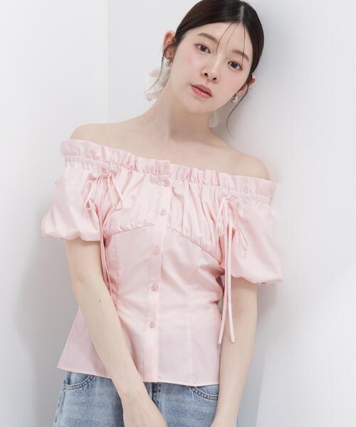 PROPORTION BODY DRESSING(プロポーションボディドレッシング)の「オフショルリボンブラウス / 1216210503(シャツ/ブラウス・レディース・ホワイト/ピンク/ブラック・FREE)」の13枚目の写真