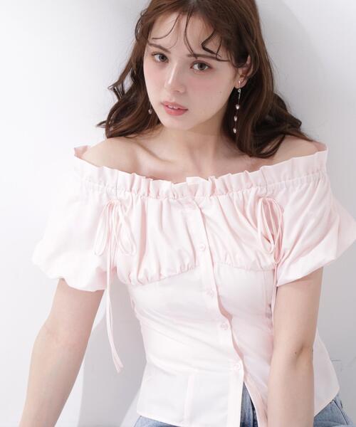 PROPORTION BODY DRESSING(プロポーションボディドレッシング)の「オフショルリボンブラウス / 1216210503(シャツ/ブラウス・レディース・ホワイト/ピンク/ブラック・FREE)」の15枚目の写真