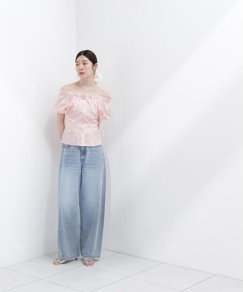 PROPORTION BODY DRESSING(プロポーションボディドレッシング)の「オフショルリボンブラウス / 1216210503(シャツ/ブラウス・レディース・ホワイト/ピンク/ブラック・FREE)」の16枚目の写真