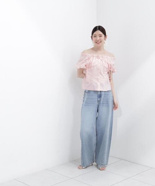 PROPORTION BODY DRESSING(プロポーションボディドレッシング)の「オフショルリボンブラウス / 1216210503(シャツ/ブラウス・レディース・ホワイト/ピンク/ブラック・FREE)」の17枚目の写真