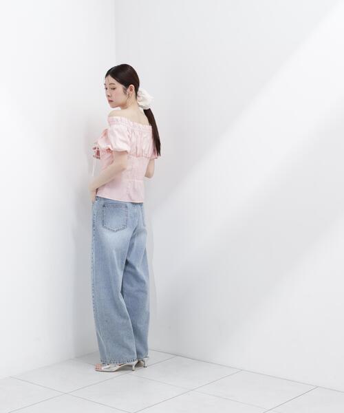 PROPORTION BODY DRESSING(プロポーションボディドレッシング)の「オフショルリボンブラウス / 1216210503(シャツ/ブラウス・レディース・ホワイト/ピンク/ブラック・FREE)」の18枚目の写真
