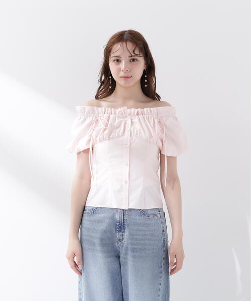 PROPORTION BODY DRESSING(プロポーションボディドレッシング)の「オフショルリボンブラウス / 1216210503(シャツ/ブラウス・レディース・ホワイト/ピンク/ブラック・FREE)」の20枚目の写真