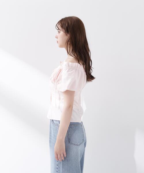 PROPORTION BODY DRESSING(プロポーションボディドレッシング)の「オフショルリボンブラウス / 1216210503(シャツ/ブラウス・レディース・ホワイト/ピンク/ブラック・FREE)」の21枚目の写真