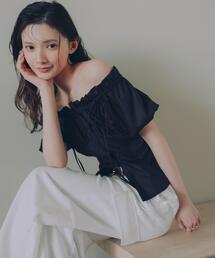 PROPORTION BODY DRESSING | 【青島心さんコラボ】オフショルリボンブラウス / 1216210503(シャツ/ブラウス)