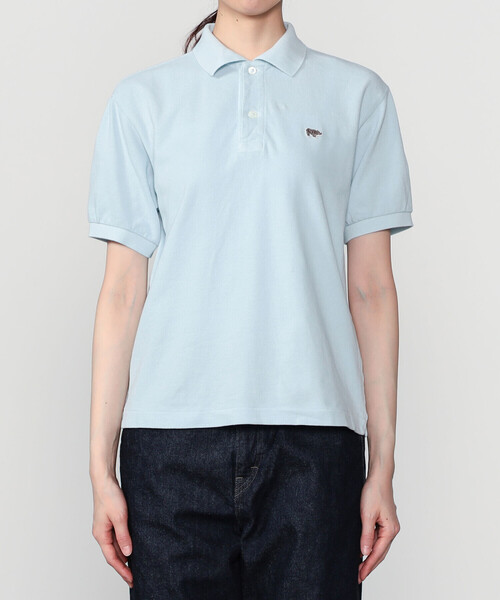 SCYE BASICS（サイベーシックス）の「SCYE BASICS | 〈別注〉コットンピケ ポロシャツ WOMEN（ポロシャツ・レディース・アイボリー/ブラウン/ライトブルー/グレー・38）」の12枚目の写真