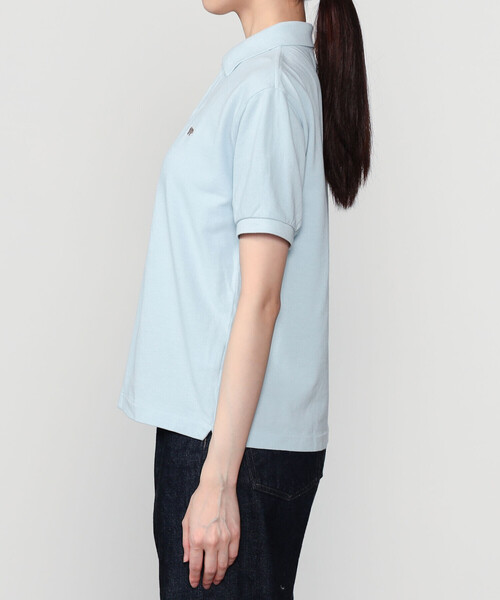 SCYE BASICS（サイベーシックス）の「SCYE BASICS | 〈別注〉コットンピケ ポロシャツ WOMEN（ポロシャツ・レディース・アイボリー/ブラウン/ライトブルー/グレー・38）」の13枚目の写真