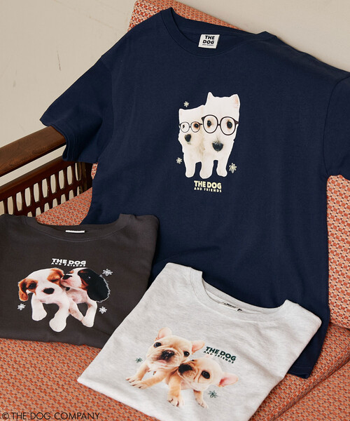 PUBLUX(パブリュクス)の「PUBLUX/パブリュクス THE DOG / プリント Tシャツ 限定展開(Tシャツ/カットソー・レディース・ネイビー/ライトグレー/チャコールグレー・フリ-)」の4枚目の写真