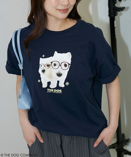 PUBLUX(パブリュクス)の「PUBLUX/パブリュクス THE DOG / プリント Tシャツ 限定展開(Tシャツ/カットソー・レディース・ネイビー/ライトグレー/チャコールグレー・フリ-)」の20枚目の写真
