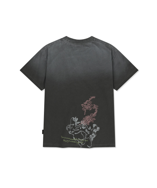 BROWNBREATH(ブラウンブレス)の「W BB HEART PIGMENT TEE - CHARCOAL(Tシャツ/カットソー・レディース・その他・SMALL/MEDIUM)」の2枚目の写真