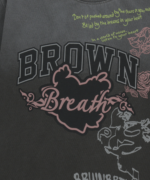 BROWNBREATH(ブラウンブレス)の「W BB HEART PIGMENT TEE - CHARCOAL(Tシャツ/カットソー・レディース・その他・SMALL/MEDIUM)」の4枚目の写真