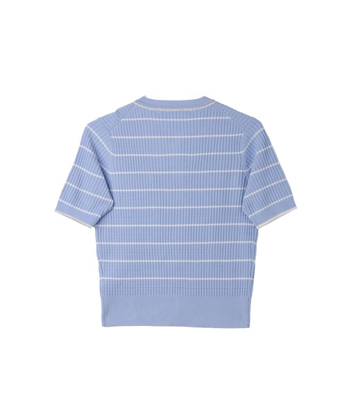 Her lip to(ハーリップトゥー)の「Nicola Short Sleeve Knit Cardigan(カーディガン/ボレロ・レディース・サックスブルー・S/M)」の11枚目の写真