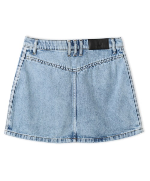 adidas(アディダス)の「adidas 3 STRIPES MINI SKIRT DENIM / アディダス 3 ストライプス ミニスカート デニム(スカート・レディース・ライトインディゴブルー・L/M/S)」の7枚目の写真