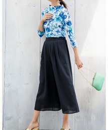 強撚ボイル・ワイドクロップドパンツ