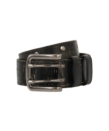 AAKAM | Typography Leather Belt (Black)(ベルト)