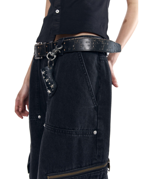 AAKAM（アーカム）の「Typography Leather Belt (Black)（ベルト・レディース・その他・FREE）」の3枚目の写真