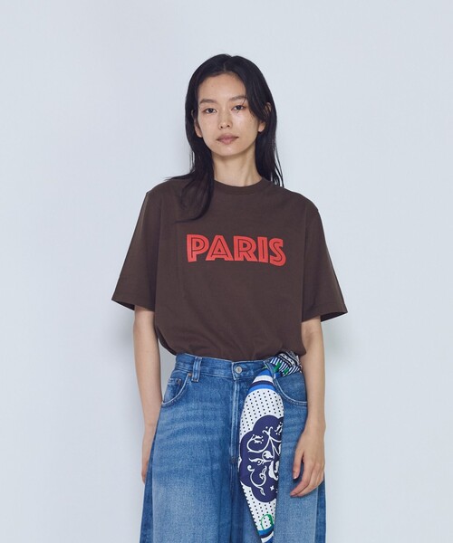 1er Arrondissement(プルミエアロンディスモン)の「プリントTシャツ”PARIS”(Tシャツ/カットソー・レディース・ブラウン系その他5/オフホワイト・FREE)」の3枚目の写真
