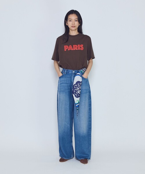 1er Arrondissement(プルミエアロンディスモン)の「プリントTシャツ”PARIS”(Tシャツ/カットソー・レディース・ブラウン系その他5/オフホワイト・FREE)」の5枚目の写真