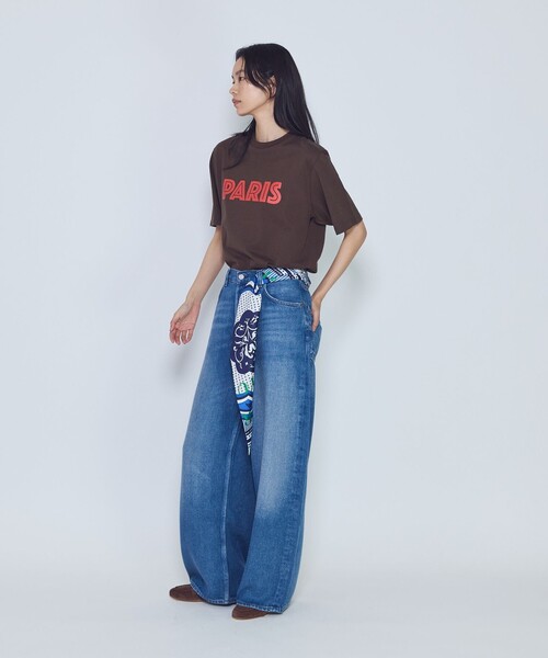 1er Arrondissement(プルミエアロンディスモン)の「プリントTシャツ”PARIS”(Tシャツ/カットソー・レディース・ブラウン系その他5/オフホワイト・FREE)」の7枚目の写真