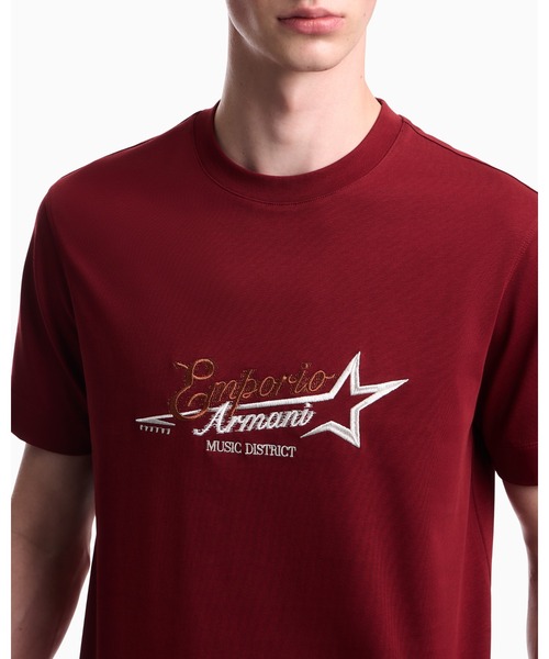 EMPORIO ARMANI(エンポリオアルマーニ)の「【エンポリオ アルマーニ】レギュラーフィット Tシャツ コットンヘビージャージー(Tシャツ/カットソー・メンズ・ワインレッド/オフホワイト・XX-LARGE/X-LARGE/SMALL/MEDIUM/LARGE)」の9枚目の写真