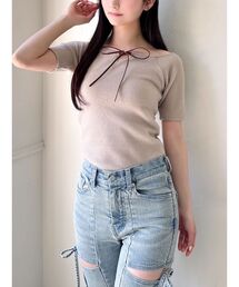 RESEXXY（リゼクシー）の「バックツイストテレコトップス（Tシャツ/カットソー・レディース）」